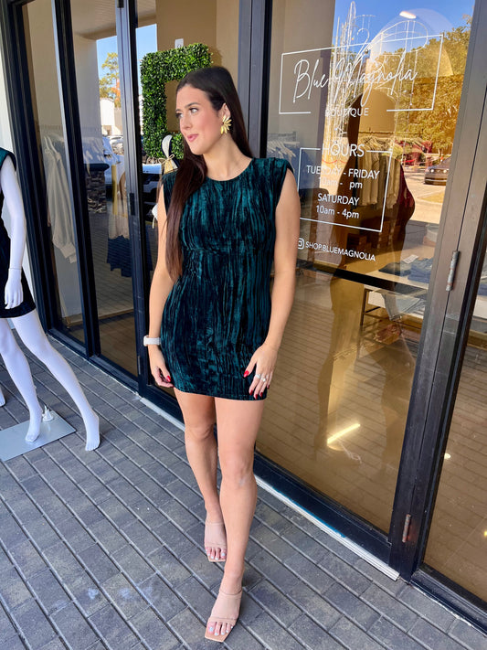 VELVET MINI DRESS