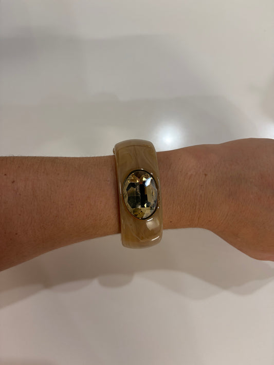 GEMSTONE RESIN CUFF BRACELET