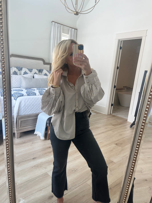 RAEGAN BLACK STRIPE TOP