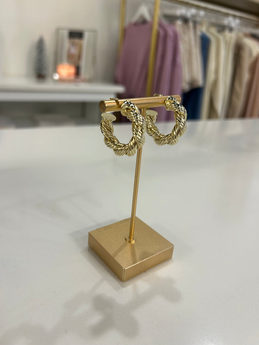 JENNIFER GOLD HOOP EARRINGS