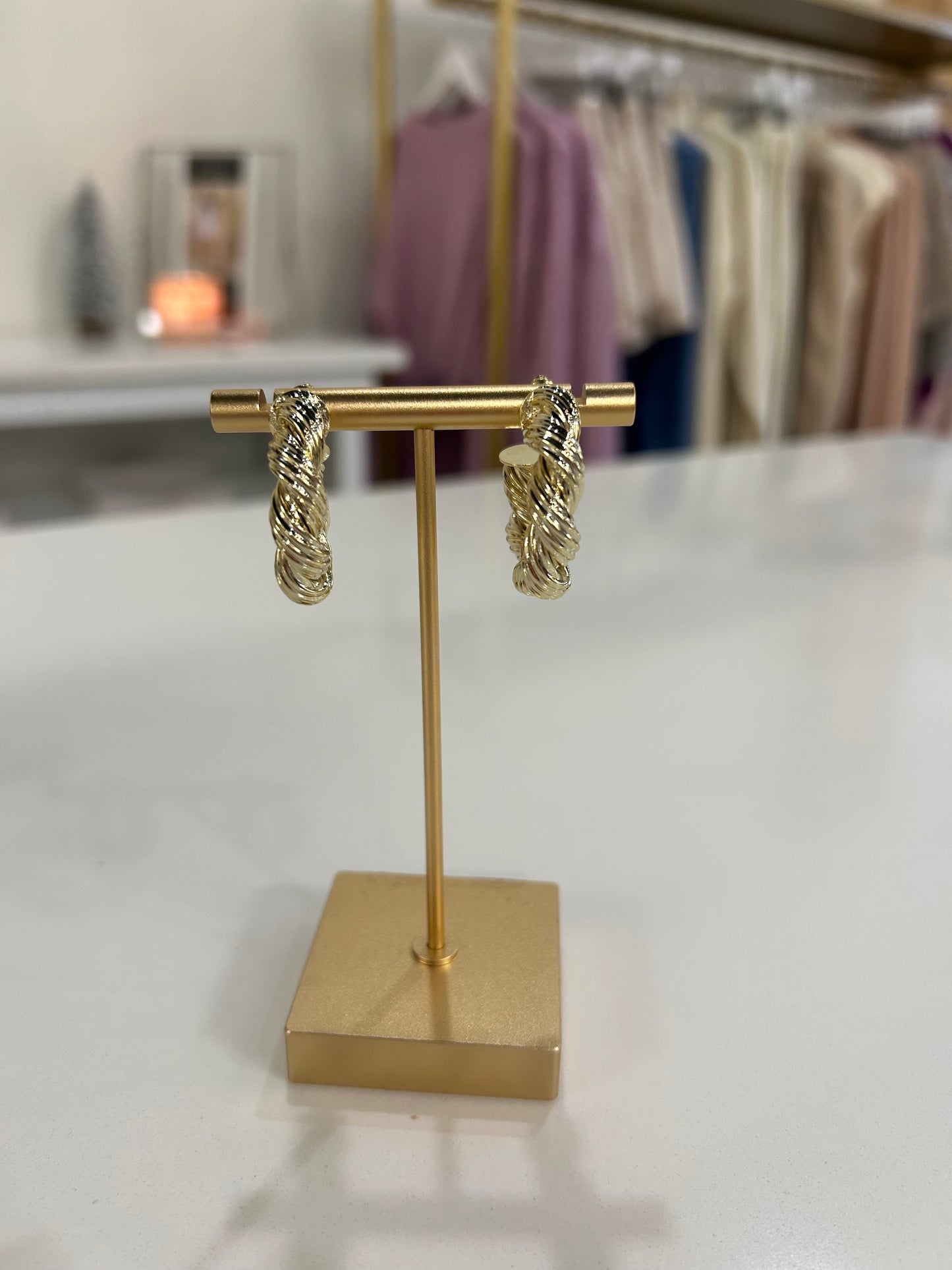 JENNIFER GOLD HOOP EARRINGS
