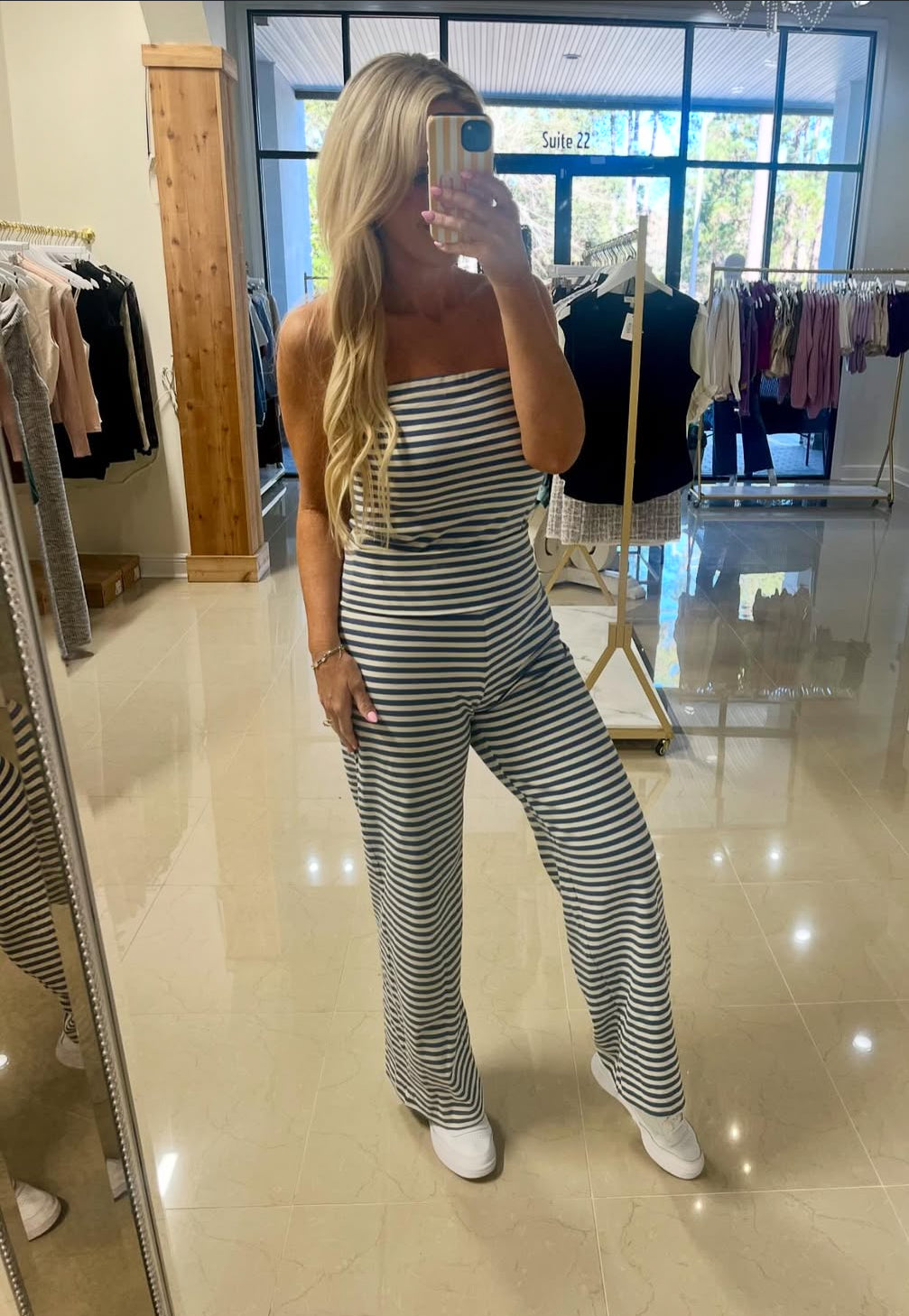 KATIE STRIPED LOUNGE SET