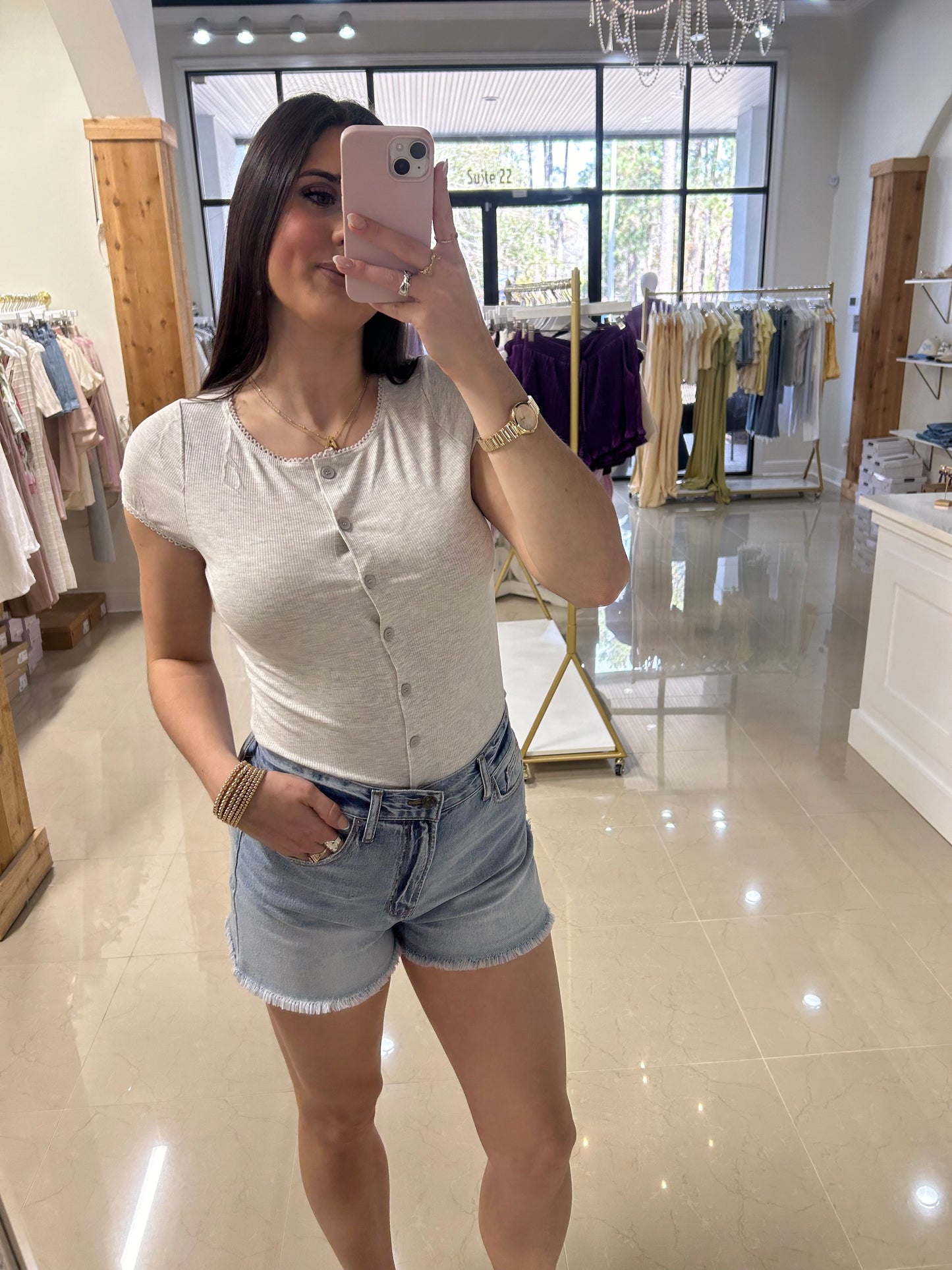 MARIE HIGH RISE JEAN SHORTS