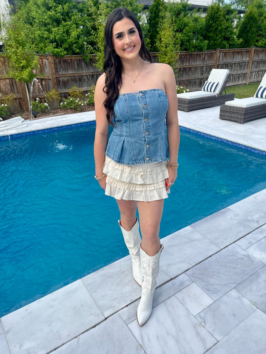 JESSI DENIM TOP